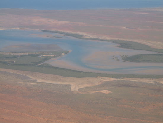 Blick von oben aus dem Flugzeug. Goodbye Westcoast!