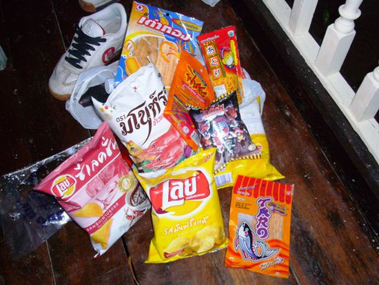 Am Abend hat uns der Einkaufsrauch nach Chips und ähnlichem erwischt.
