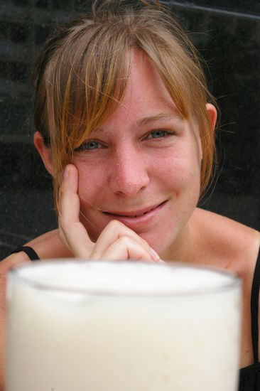 Der kroenende Abschluss zu meinem Weizenbier: meine Meli.