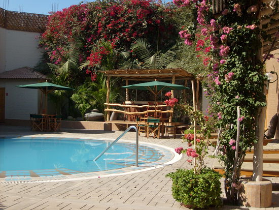 Der Pool trennt Touristen und Krokodile