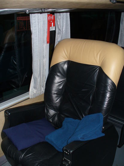 Mein Sitz Nr. 8 für diese Nacht