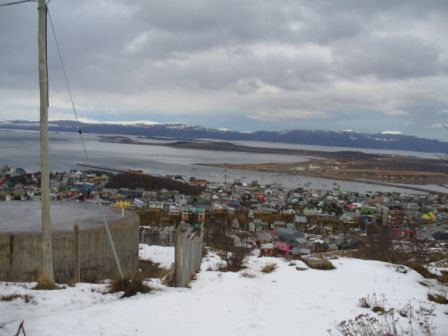 Die Aussicht über die Stadt am Canal Beagle