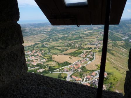 der Ausblick von ganz oben übers Land...