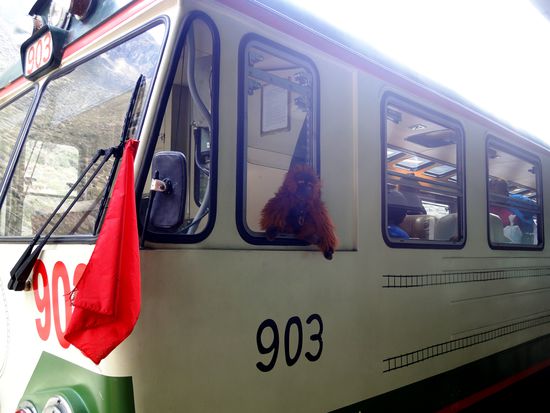 Einmal nicht aufgepasst, schon hatte er sich in den Führerstand gehangelt. Bis er da wieder raus kam, brauchte es ziemlich viel Überzeugungskraft.