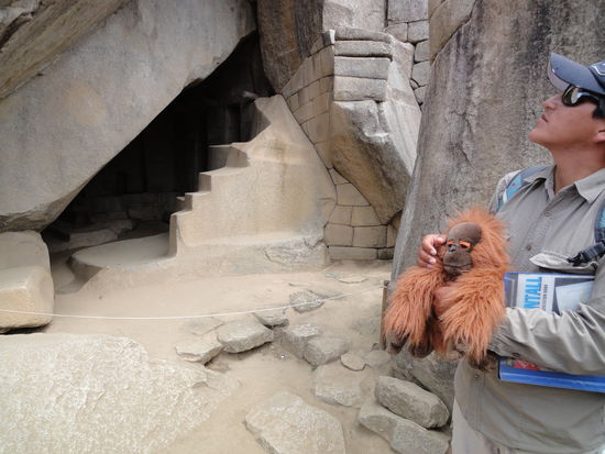 Wie immer hautnah dabei. Hier beim Tempel der Pachamama