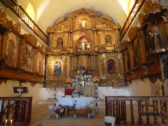 Das Innere der Dorfkirche von Maca.                         
Foto: Romy