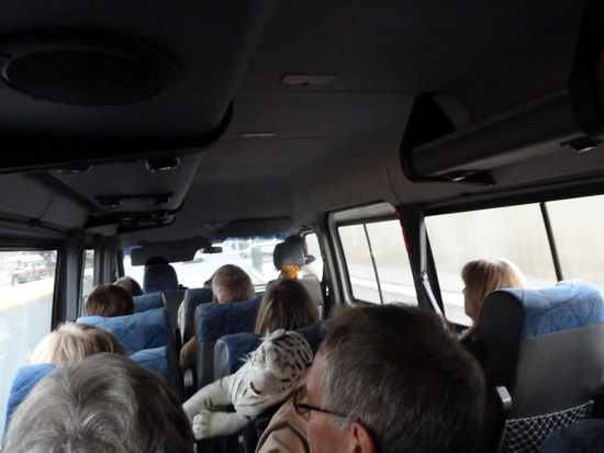 Auch im Bus immer dabei. Peters sibirischer Tiger.