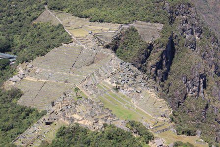 Ein nicht alltäglicher Blick auf Machu Picchu vom Wayna Picchu. Foto: Beat