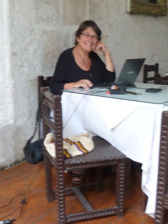 Entdeckt - eigentlich wollte ich mich im Frühstückszimmer des Hotels verstecken.
Foto: Vreni
