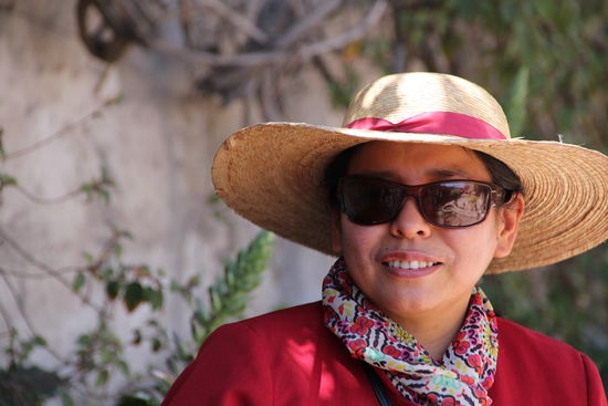 und da ist sie: Carmen, die Führerin durchs Santa Catalinenkloster