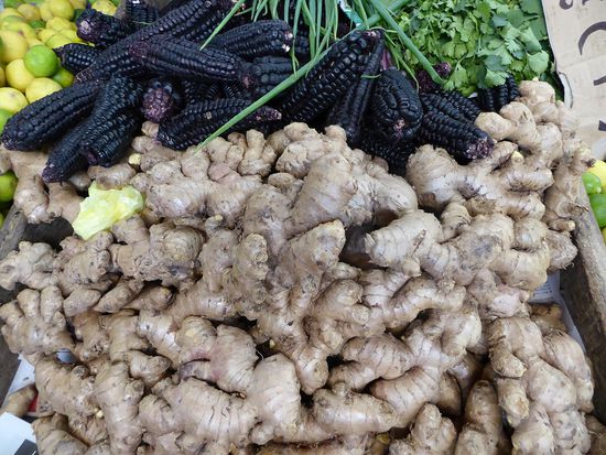 Ingwer und schwarzer Mais