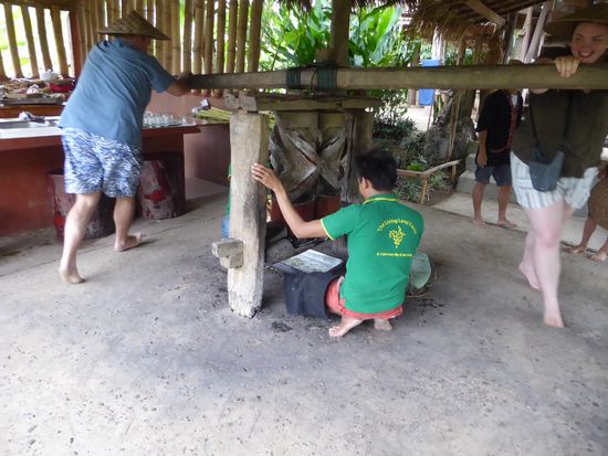 Zuckerrohr auspressen