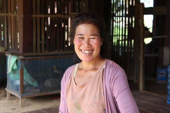 Eine der Lehrerinnen des Dorfes