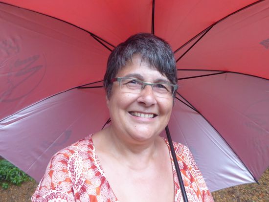 Dass der Regenschirm farblich wieder passt, dafür kann ich nichts.