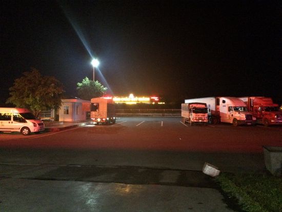 auch dieser Parkplatz ist fast leer