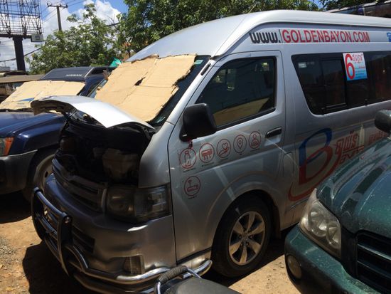 Auch der Bus braucht etwas Luft