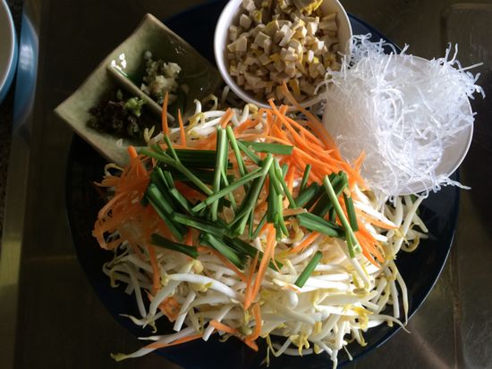 Alle Zutaten für die Frühlingsrolle