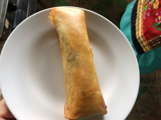 meine erste selbstgemachte Frühlingsrolle