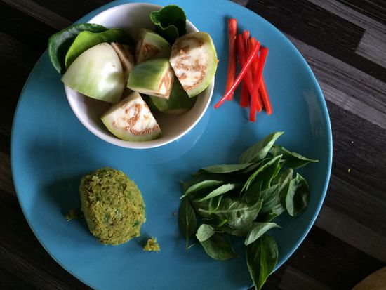 Zutaten für mein Green Curry