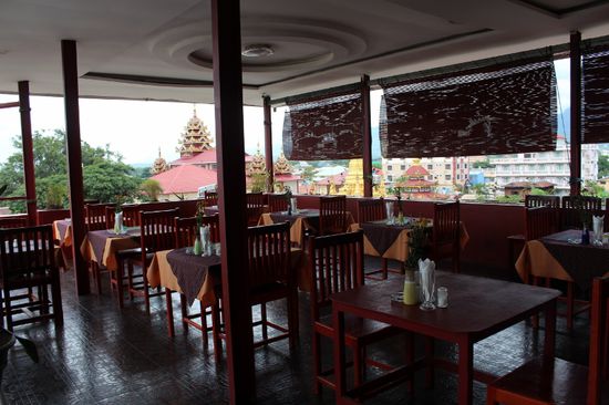 Frühstück im 3. Stock meines Hotels