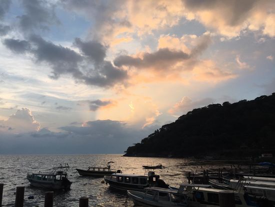 Stimmung bei Sonnenuntergang