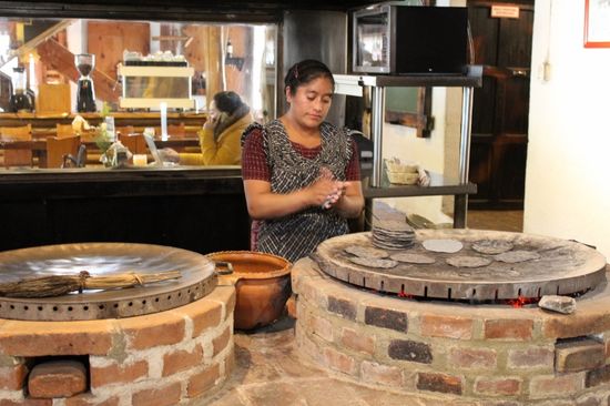 Typische Tortillaproduktion