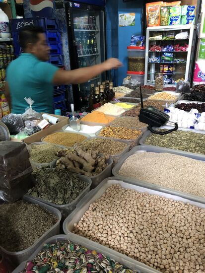 Gewürze, Kichererbsen, Ingwer, Bohnen