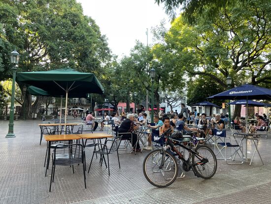 Plaza Dorrego, das Zentrum von San Telmo