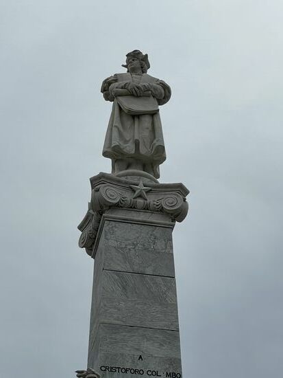 Christoph Kolumbus schaut zurück zur alten Welt