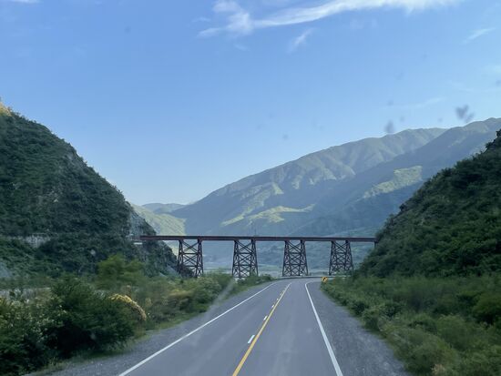 Ausblick aus dem Auto.