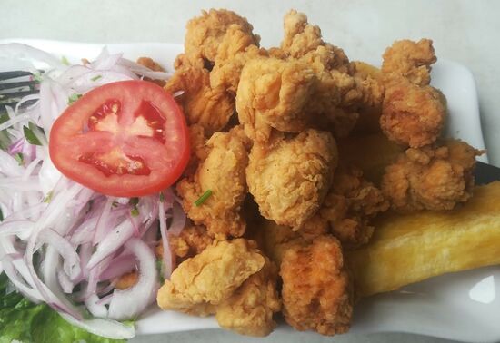 Hueveras fritas - als Nuggets frittierte Fischeier