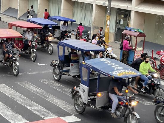 Endlos ist der Strom der Mototaxis in der ganzen Stadt