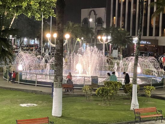 Es ist ruhig auf der Plaza de Armas.