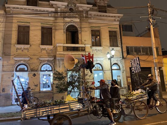 Der Avocadoverkäufer auf dem Heimweg. Avocado = Palta.