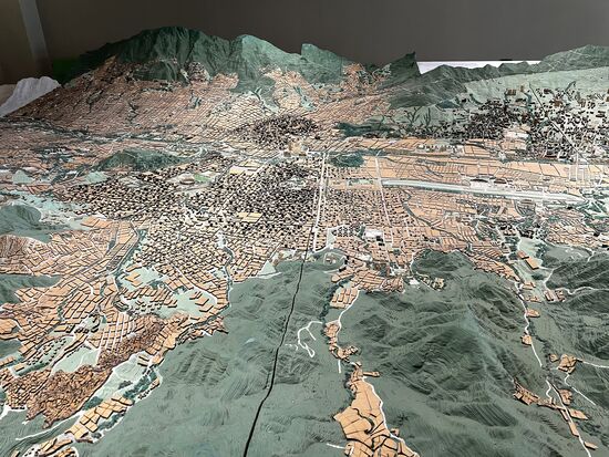 Das Modell der Stadt Medellin