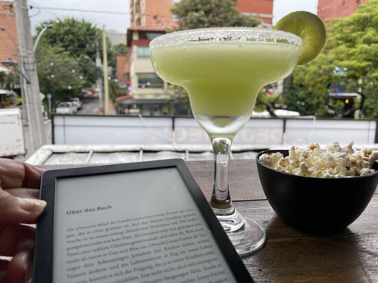 Margarita und Popcorn. Das eine mag ich, das andere gar nicht.