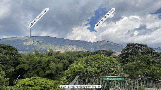 meine App PeakFinder funktioniert auch in den Anden. Unglaublich