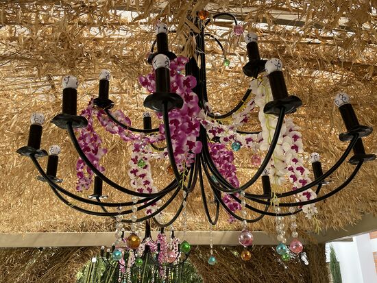 Die Dekoration ist schon ziemlich eigenwillig