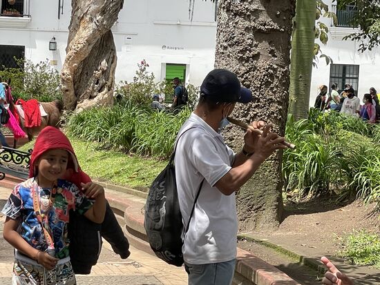 Der Flötenspieler war etwas schüchtern und hat sich nach einem ersten kurzen Versuch zurück gezogen. Muss wohl noch etwas üben.