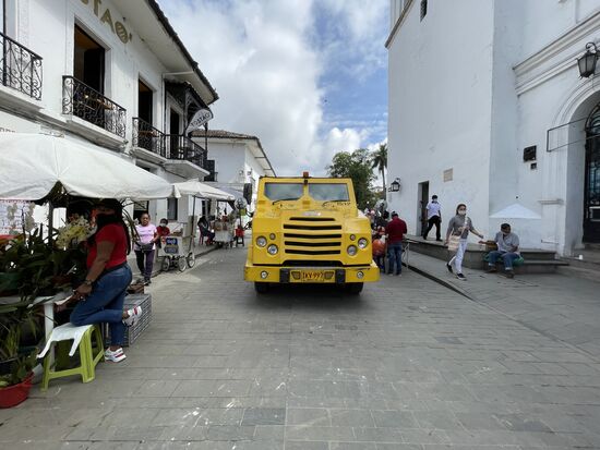Der Geldtransporter ist unterwegs