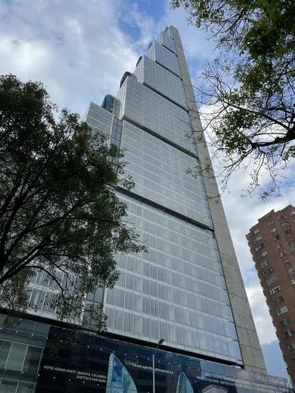Das höchste Gebäude Bogotas, Baccata-Tower. 260 m hoch, aber im Moment noch nicht ganz fertig