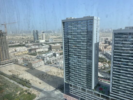 Blick aus meinem Zimmer im 25. Stockwerk