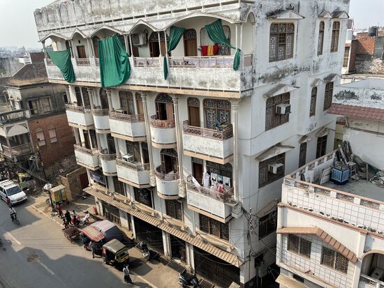 Aussicht von der Dachterrasse meines Hotels