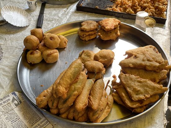 frittierte Gemüse im Teigmantel