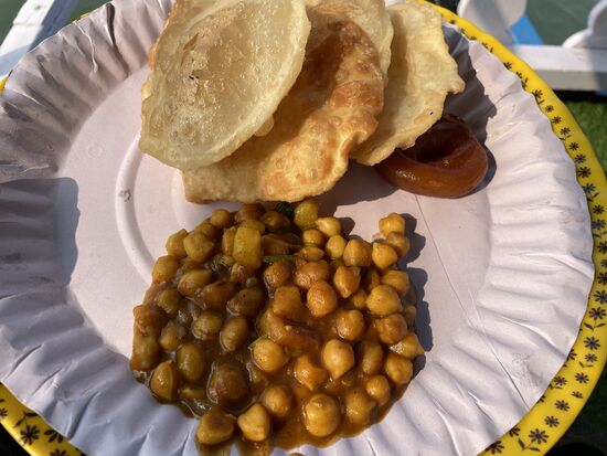 Kichererbsen mit Roti