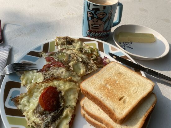 Frühstück im Garten