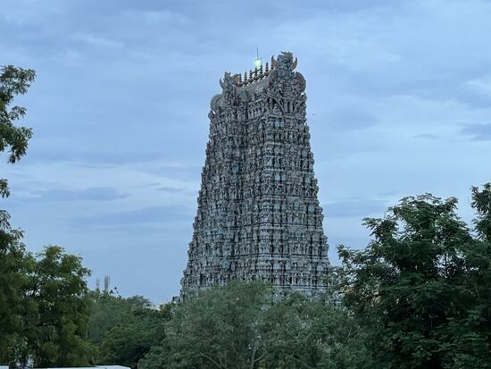 der fantastische Tempel von Madurai, in dem leider die Kamera abgegeben werden musste.