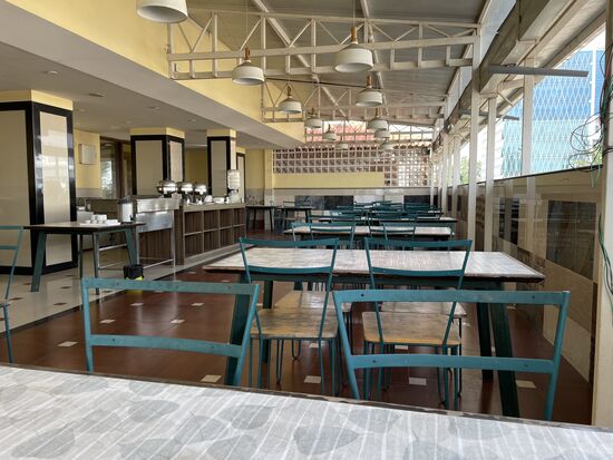 Das Hotelrestaurant fürs Frühstück