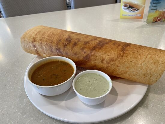 Masala Dosa, das typische Frühstück, auch in Goa