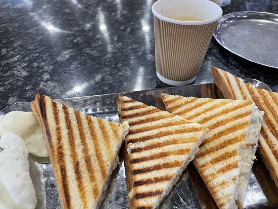 Mein Unterwegs-Frühstück.